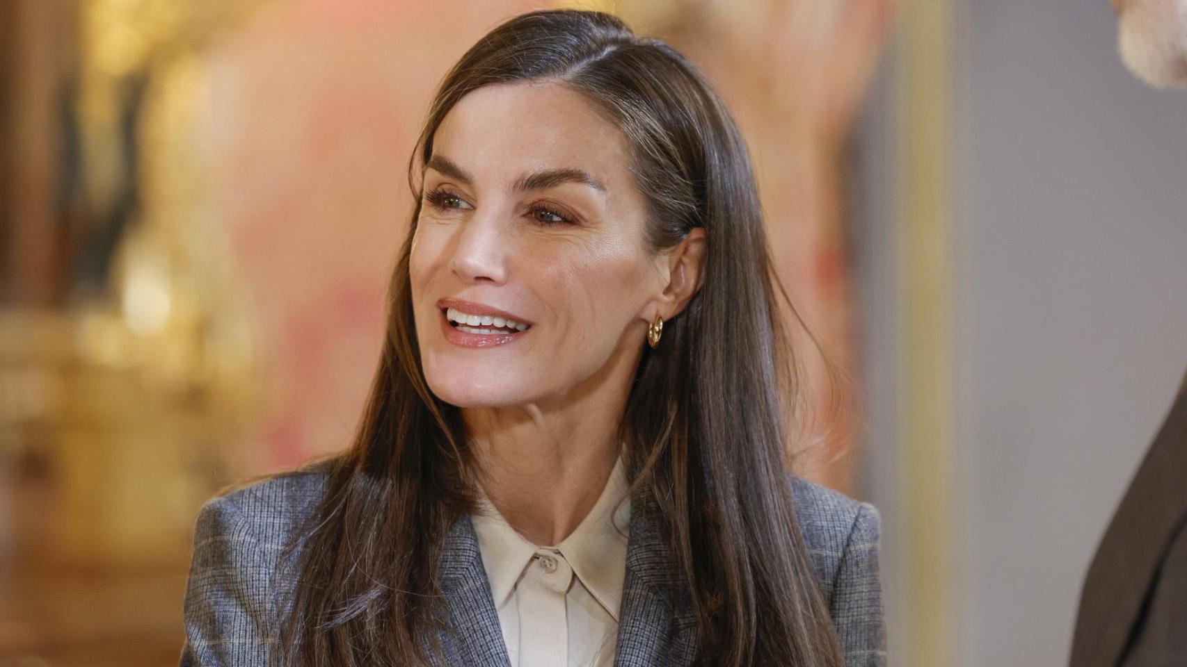 La reina Letizia, en su reunión de trabajo.