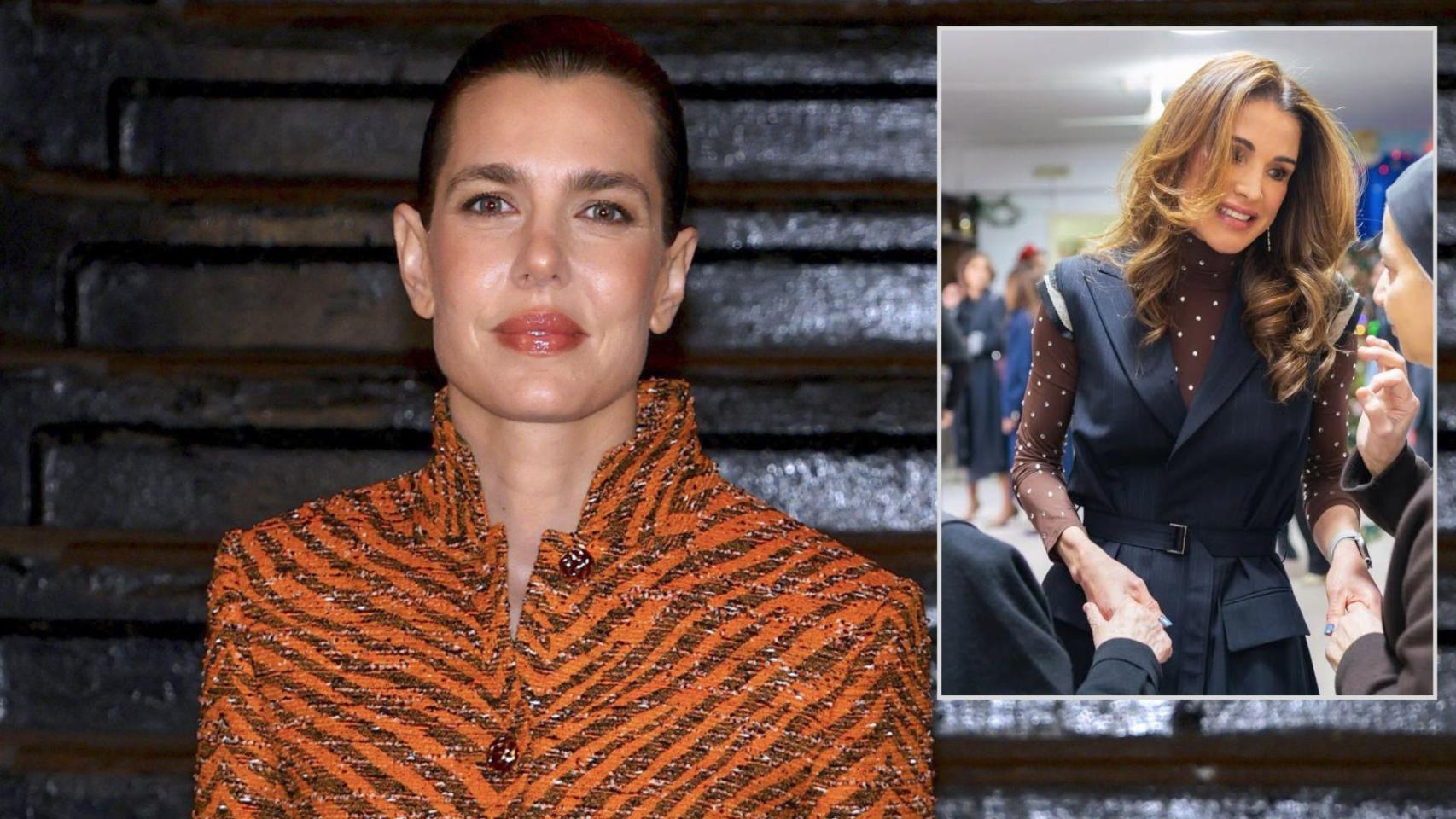 Carlota Casiraghi y Rania de Jordania, en un 'collage' de Magas.