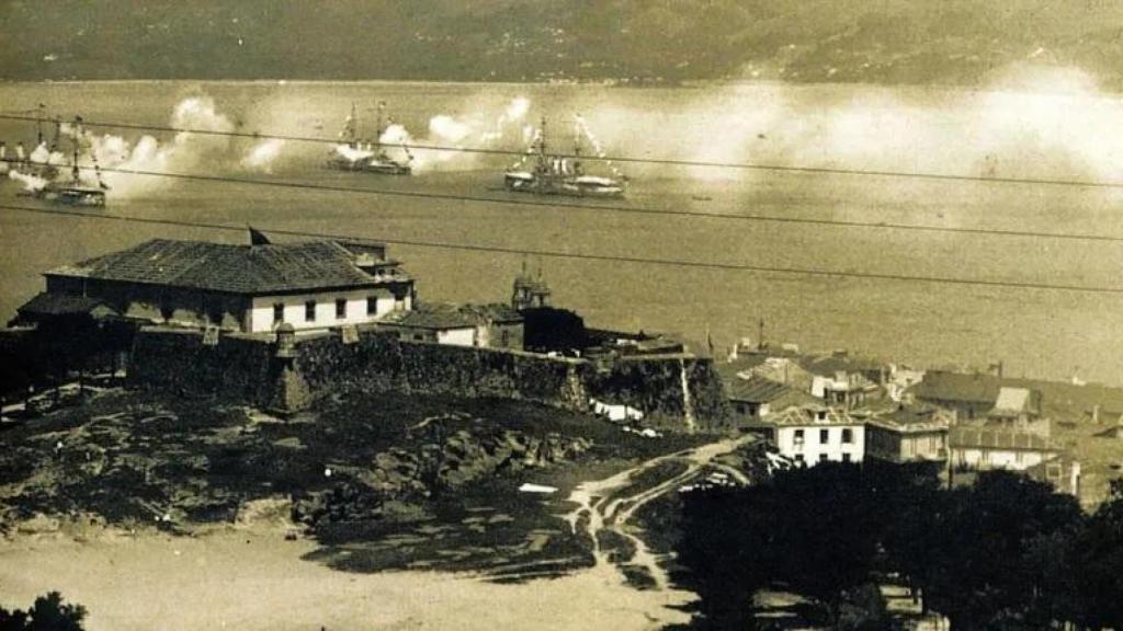 Castillo de San Sebastián durante la Primera Guerra Mundial. https://es.wikipedia.org