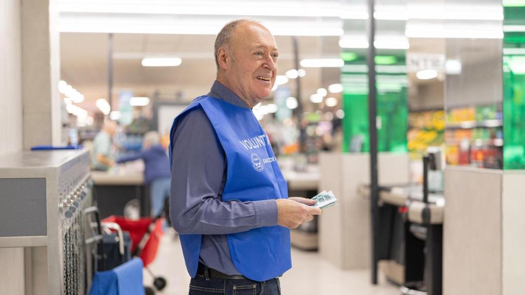 Donación en un supermercado de Mercadona
