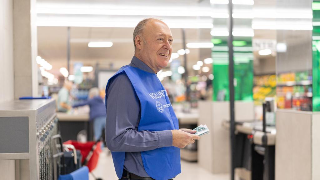 Donación en un supermercado de Mercadona