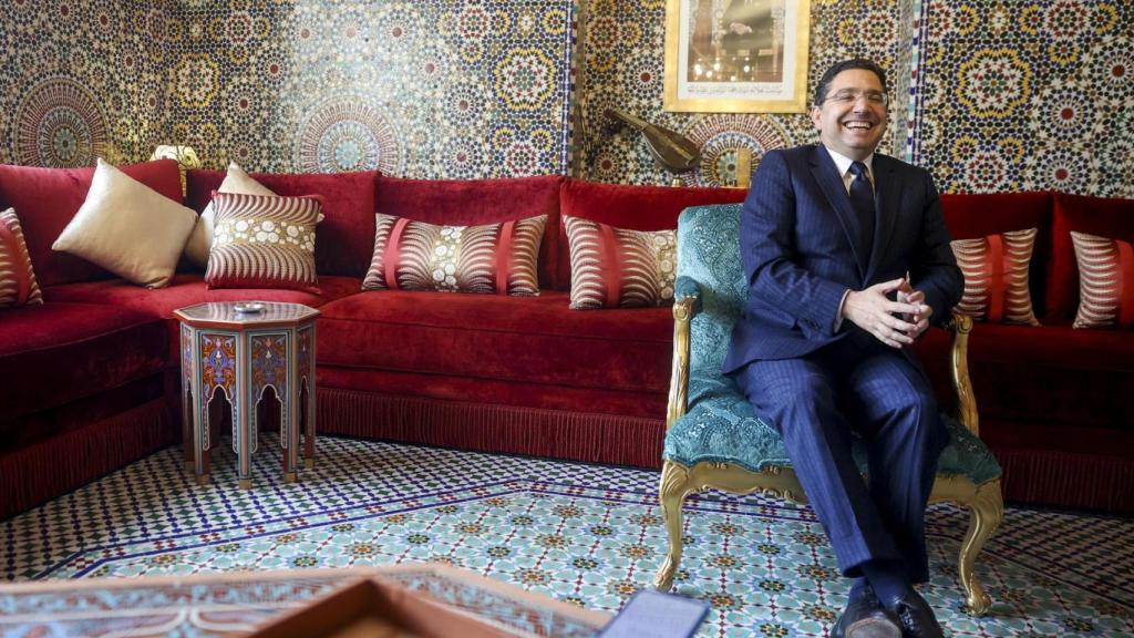 Naser Burita en un momento de la entrevista.