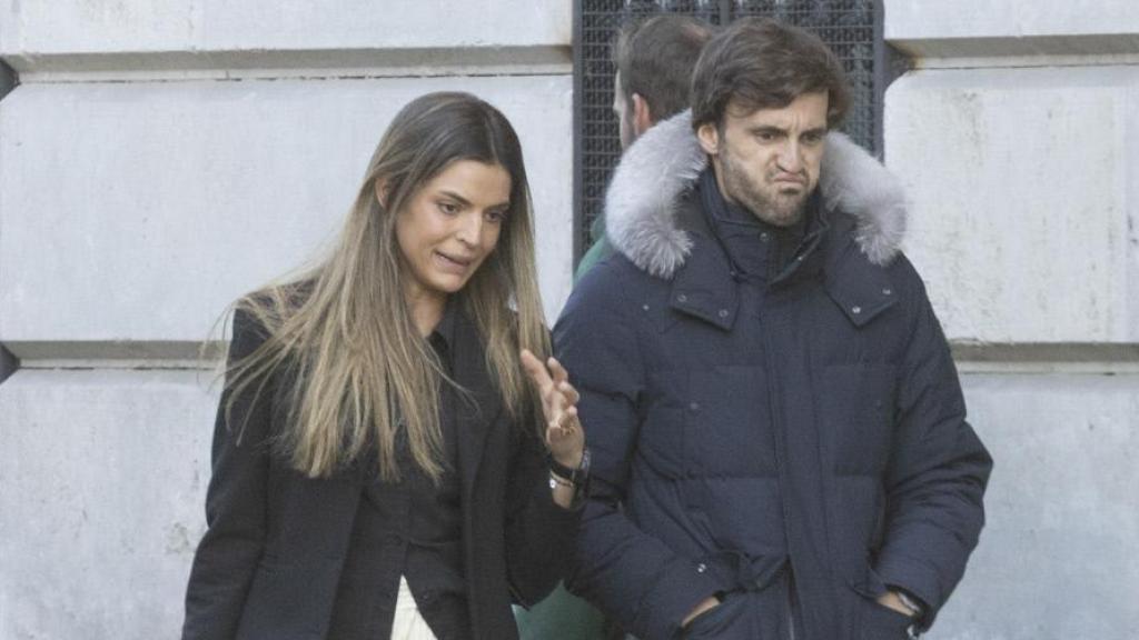 Enrique Solís y su acompañante, en Madrid el 26 de noviembre.