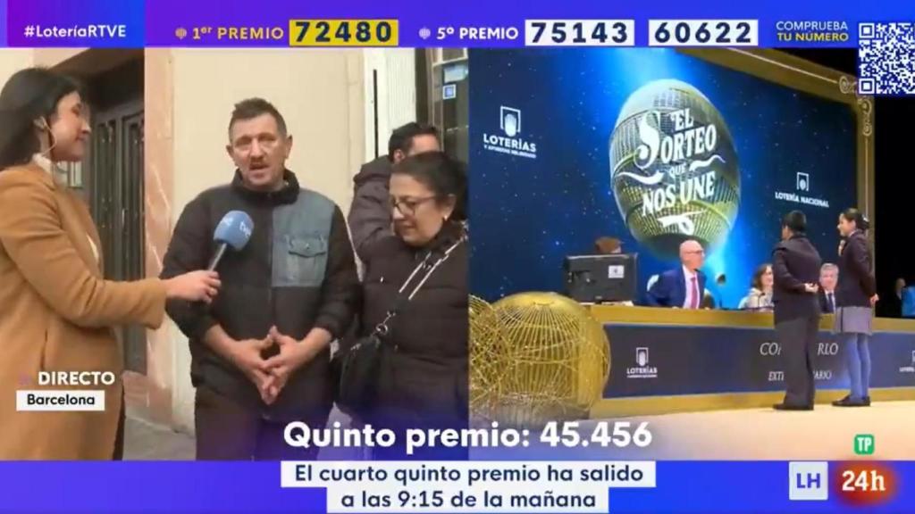 José, ganador de un quinto premio de la Lotería de Navidad de 2024