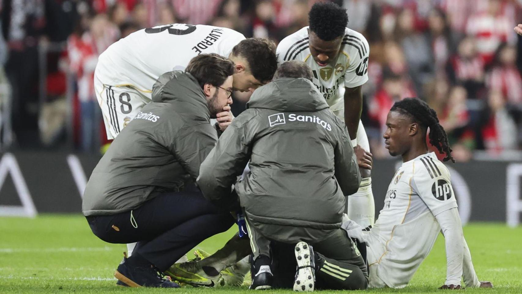 Camavinga se lesiona contra el Athletic.