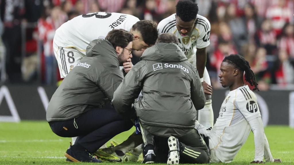 Camavinga se lesiona contra el Athletic.