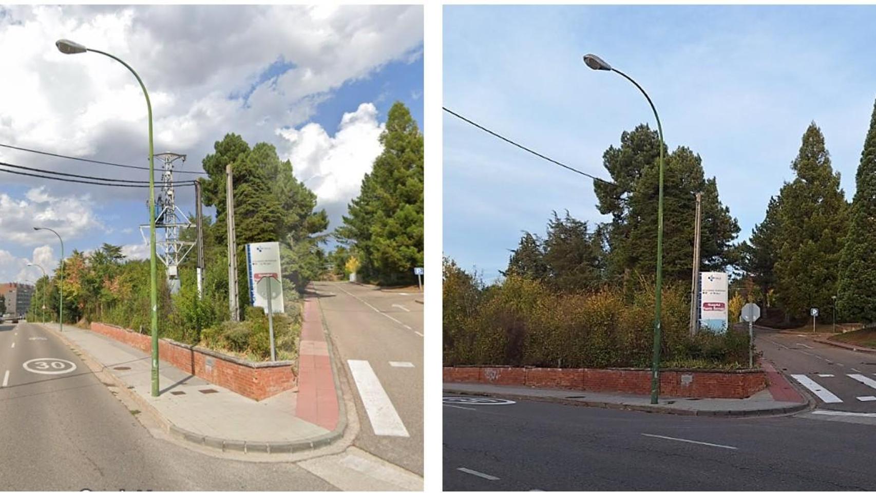 Antes y después tras la actuación de i-DE, de Iberdrola, en Burgos