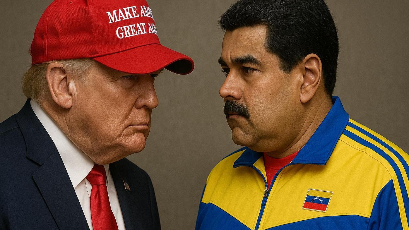 Donald Trump y Nicolás Maduro. (Imagen creada con IA)