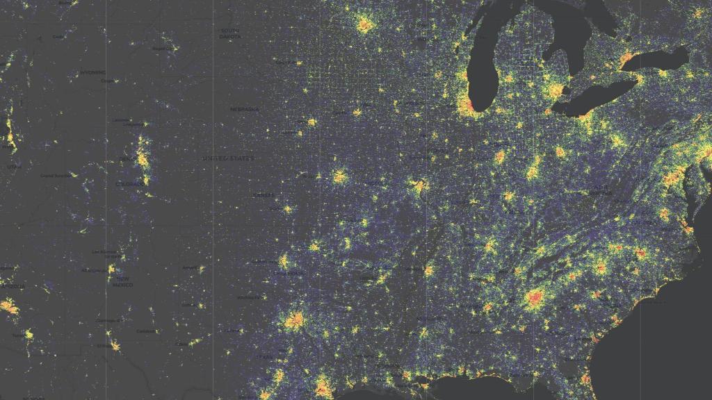 Vista a nivel aéreo del mapa.