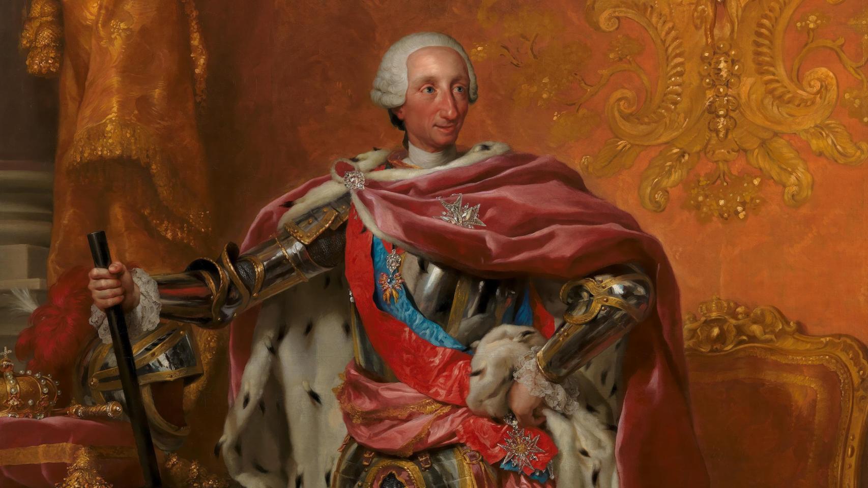 Antonio Raphael Mengs: 'Carlos III, rey de España y de las Indias', 1765. Copenhague, Statens Museum for Kunst; depositado en Patrimonio Nacional, Colecciones Reales, Madrid, Galería de las Colecciones Reales