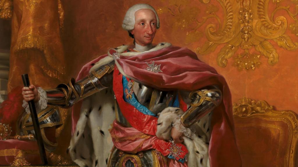 Antonio Raphael Mengs: 'Carlos III, rey de España y de las Indias', 1765. Copenhague, Statens Museum for Kunst; depositado en Patrimonio Nacional, Colecciones Reales, Madrid, Galería de las Colecciones Reales