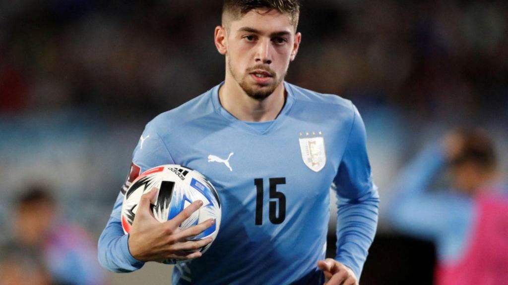 Fede Valverde, con la camiseta de la selección de Uruguay.