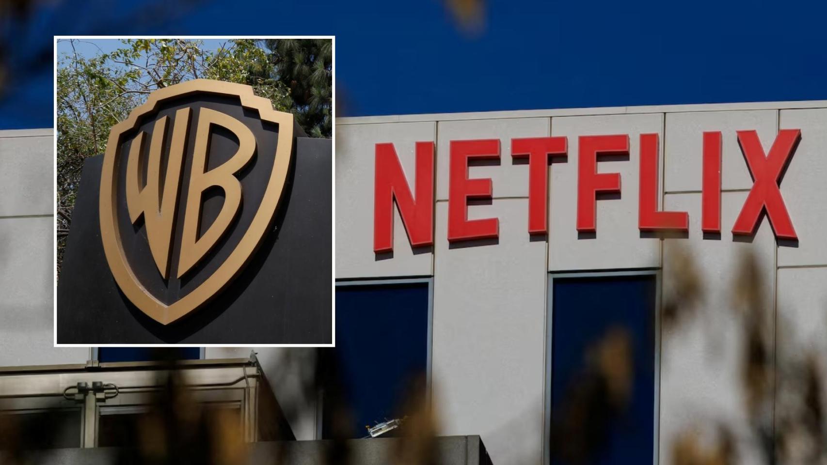Logos de Warner Bros y Netflix.