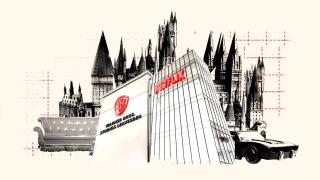 Ilustración sobre la compra de Warner Bros por Netflix.