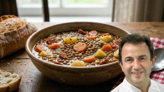 Martín Berasategui (65), chef, en un montaje de El Español