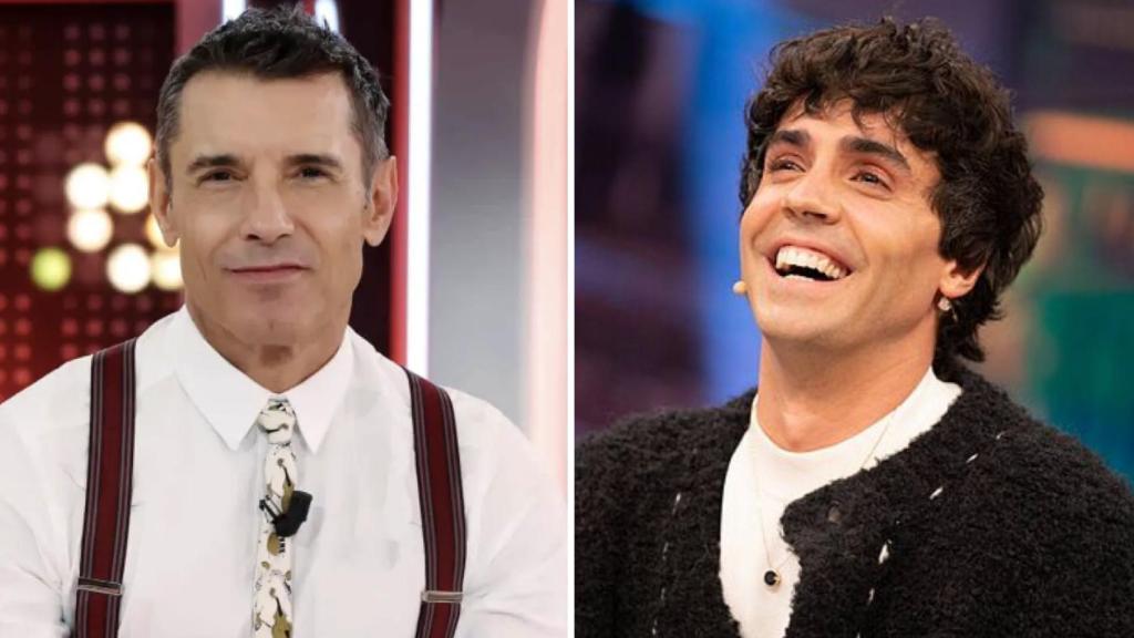 Jesús Vázquez y Javier Ambrossi en un montaje de BLUPER.