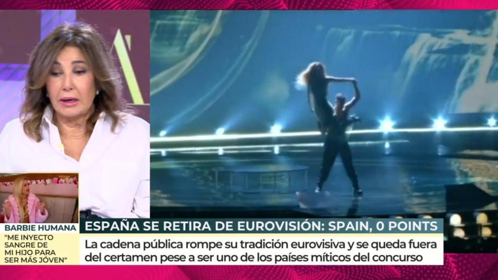 Ana Rosa habla de la retirada de España en Eurovisión en 'El programa de AR'.