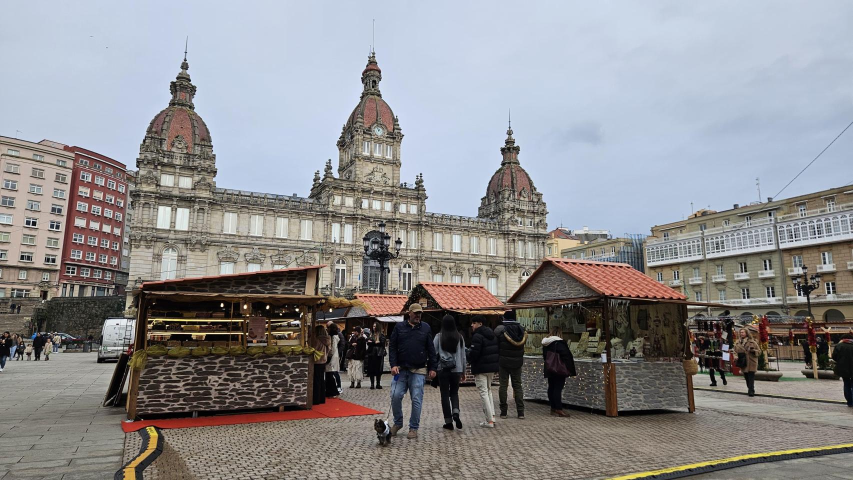 Mercadillo de Navidad de María Pita este sábado.