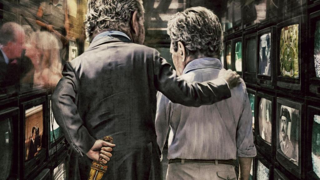 Una ilustración de Juan Carlos I y Adolfo Suárez.