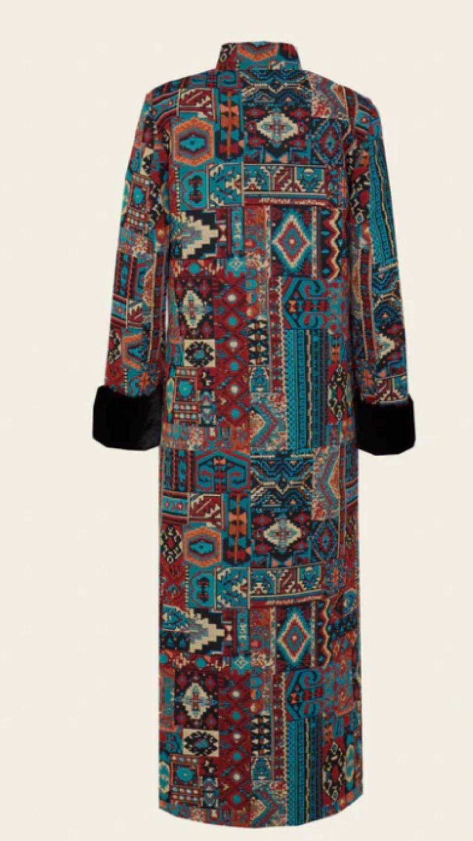 Abrigo Ren Ikat, de Philippa 1970.