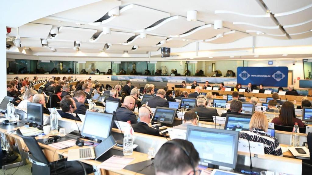 The commission that López Miras attended in Brussels this Friday.