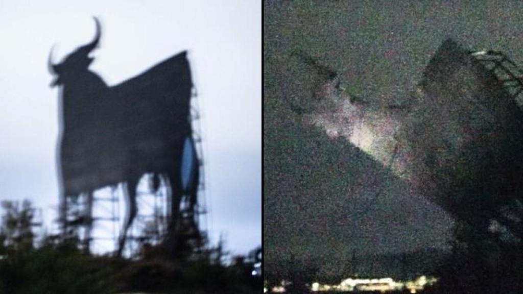 El antes y el después del último toro de Osborne del País Vasco.