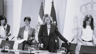 Isabel Rodríguez, Pilar Alegría y Mónica García.
