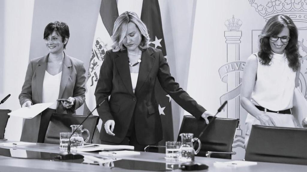 Isabel Rodríguez, Pilar Alegría y Mónica García.