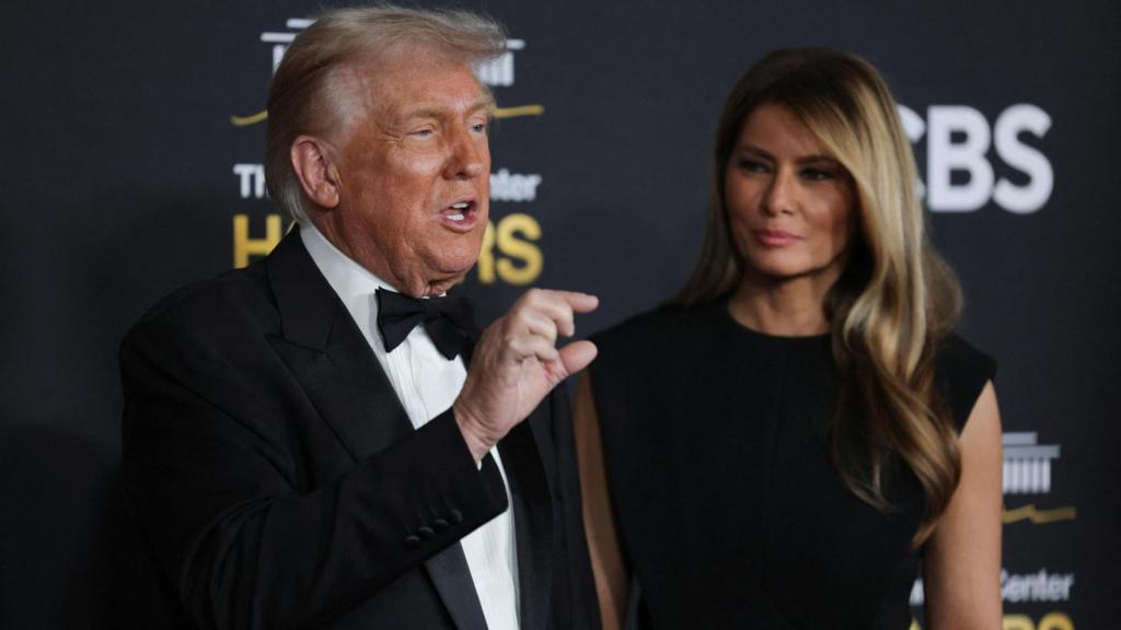 Donald Trump and his wife Melania on the red carpet at the Kennedy Center Honors.