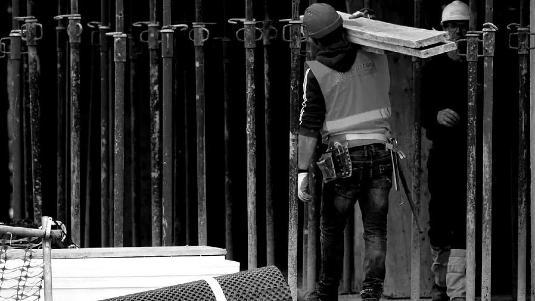 Un trabajador de la construcción en Valladolid.
