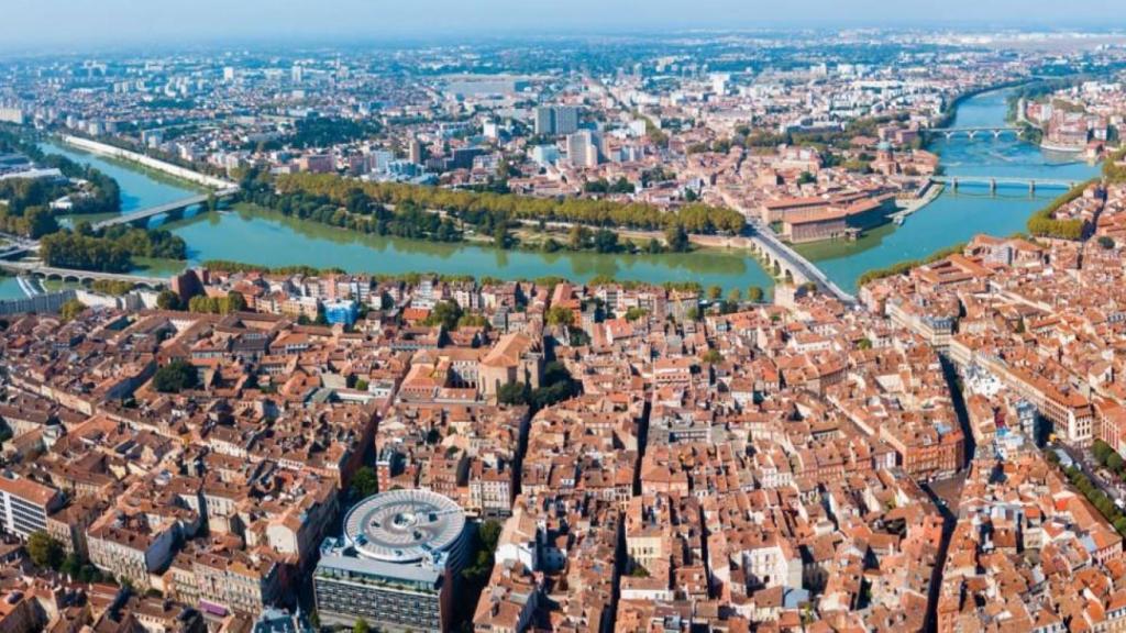 Una vista panorámica de Toulouse.
