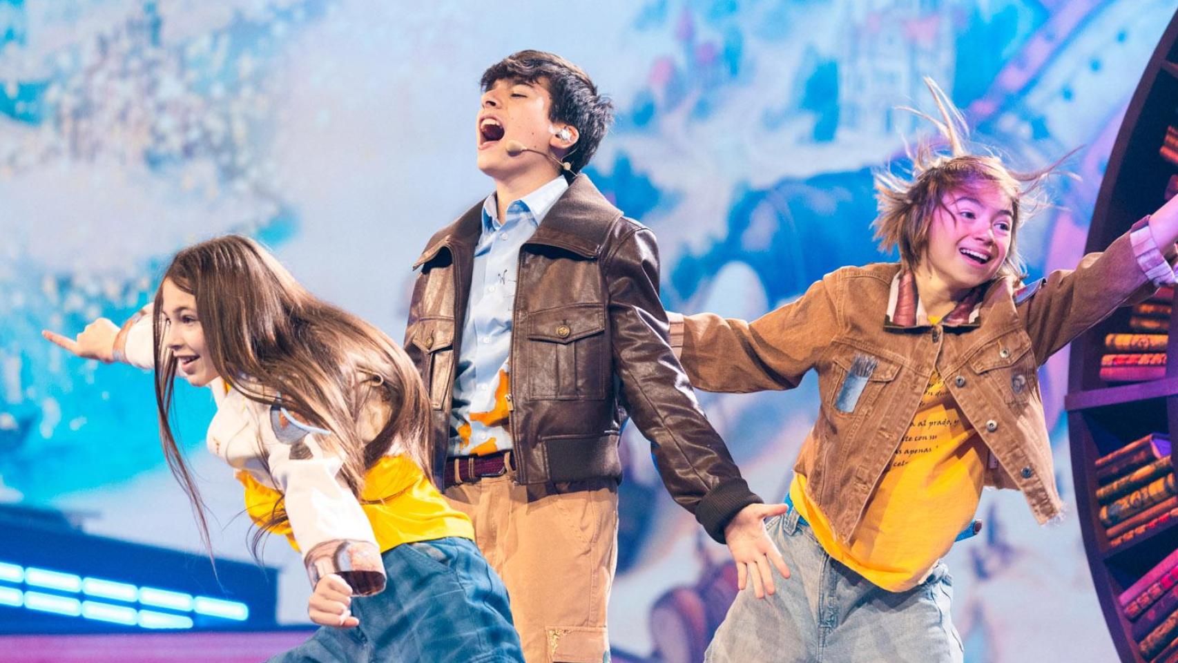 Gonzalo Pinillos, representante de España en Eurovisión Junior 2025, en un ensayo.