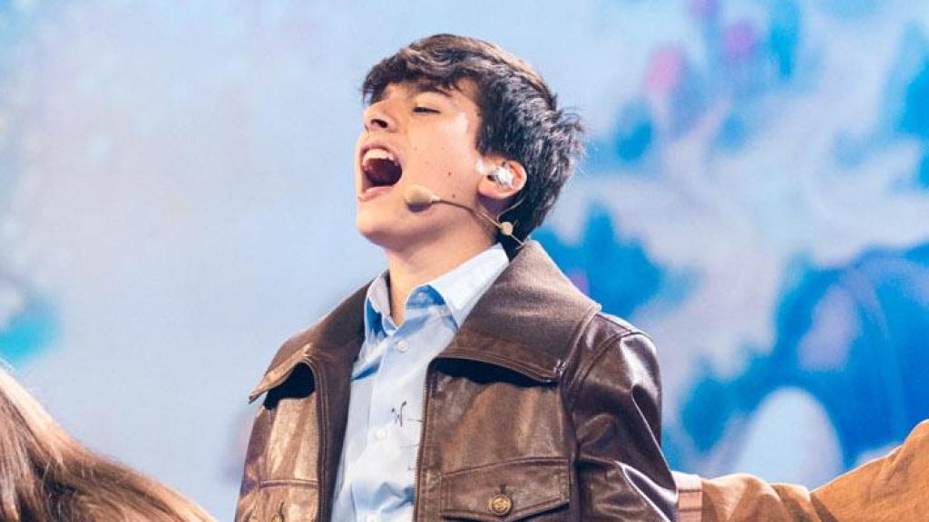 Gonzalo Pinillos, representante de España en Eurovisión Junior 2025, en un ensayo.