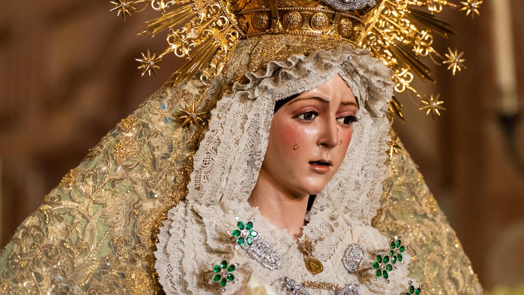 La Virgen de la Macarena después de ser restaurada por Pedro Manzano.
