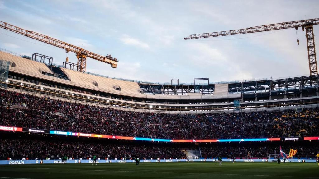 Panorámica de las gradas del Camp Nou el día del estreno contra el Athletic