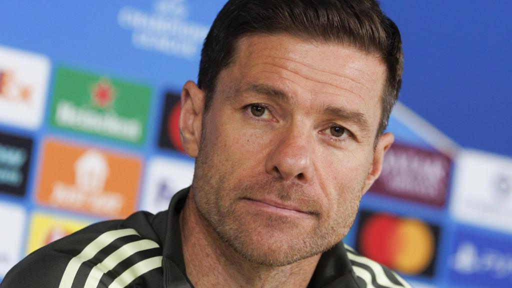 Xabi Alonso, en rueda de prensa con el Real Madrid