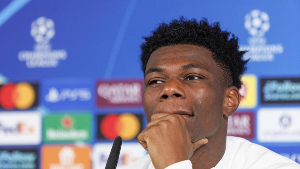 Tchouaméni, en la rueda de prensa de este martes