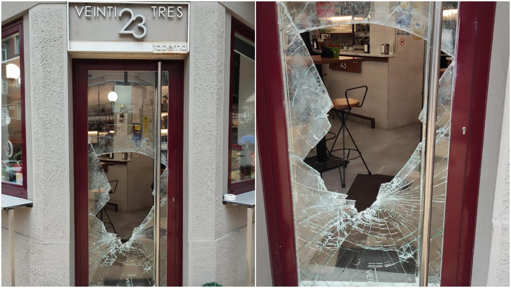 Imágenes de como quedó el local después del robo