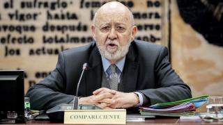 El presidente del Centro de Investigaciones Sociológicas (CIS), José Félix Tezanos, este martes en el Senado.