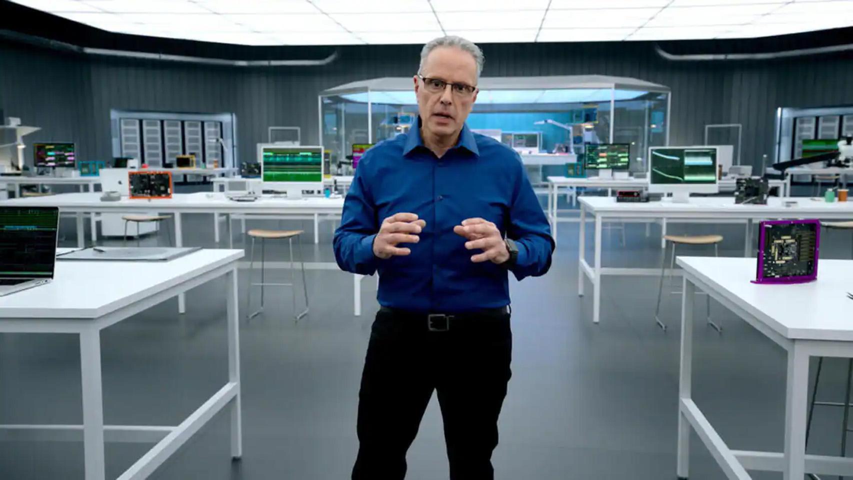 Johny Srouji, directivo de Apple, en una presentación.