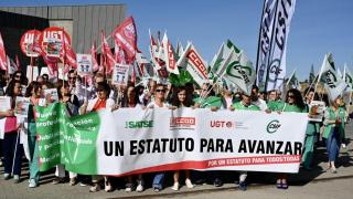 Concentración contra el Estatuto Marco en León, el pasado mes de septiembre