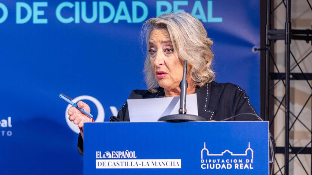 Esther Esteban, durante su intervención este martes en el Museo del Quijote de Ciudad Real.