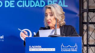Esther Esteban, durante su intervención este martes en el Museo del Quijote de Ciudad Real.