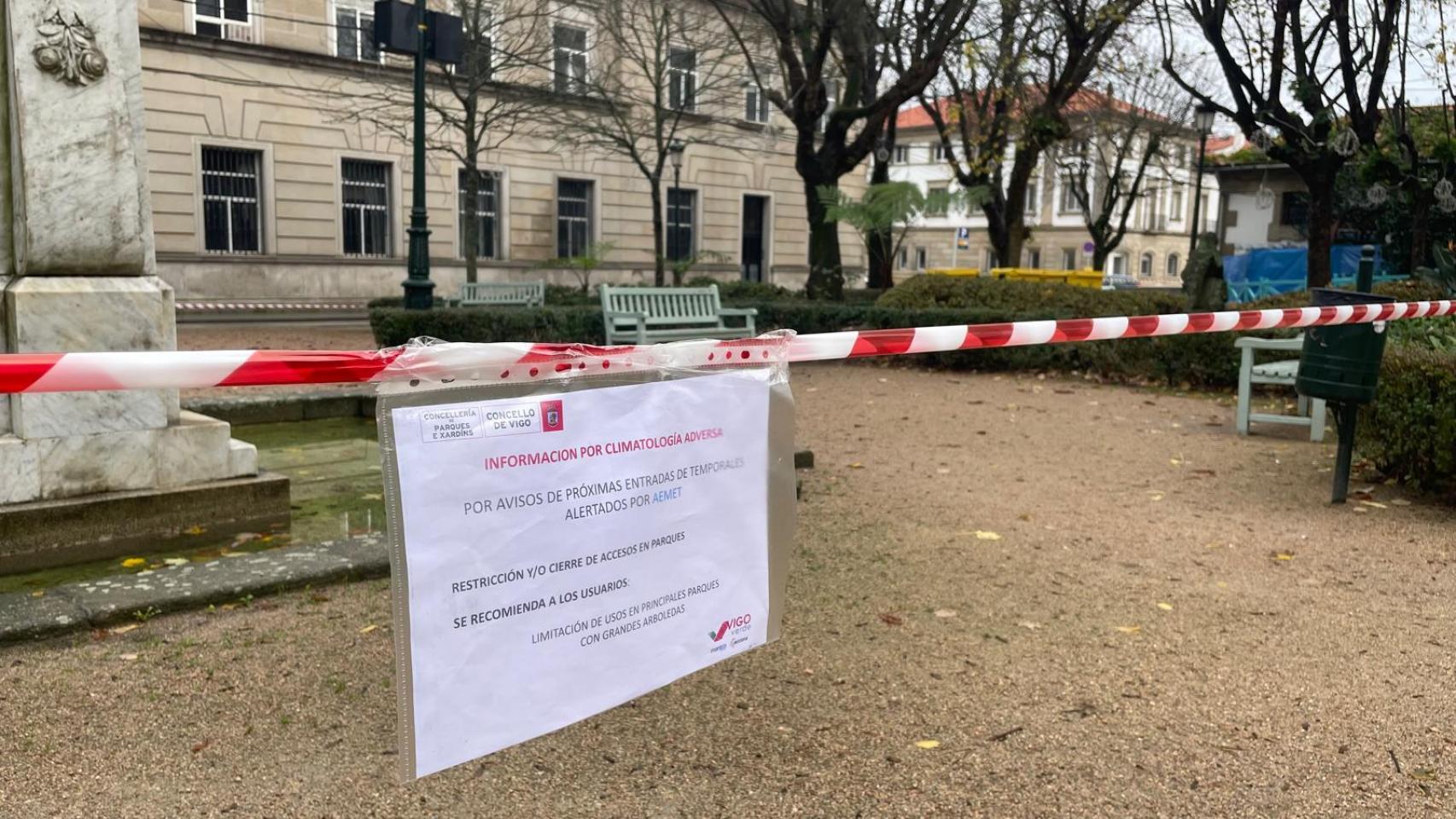 Mensaje del Concello de Vigo de precaución ante la alerta naranja.