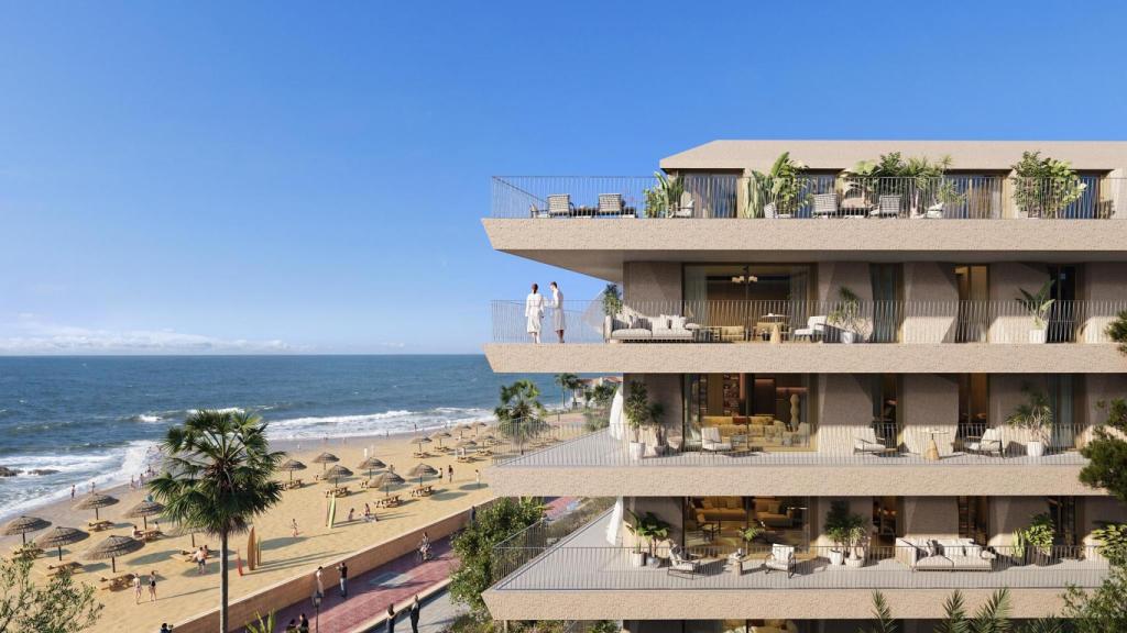 Detalle de uno de los edificios.