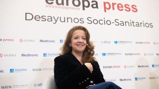 Fátima Matute, consejera de Sanidad de la Comunidad de Madrid, durante un desayuno informativo este martes 9 de diciembre.