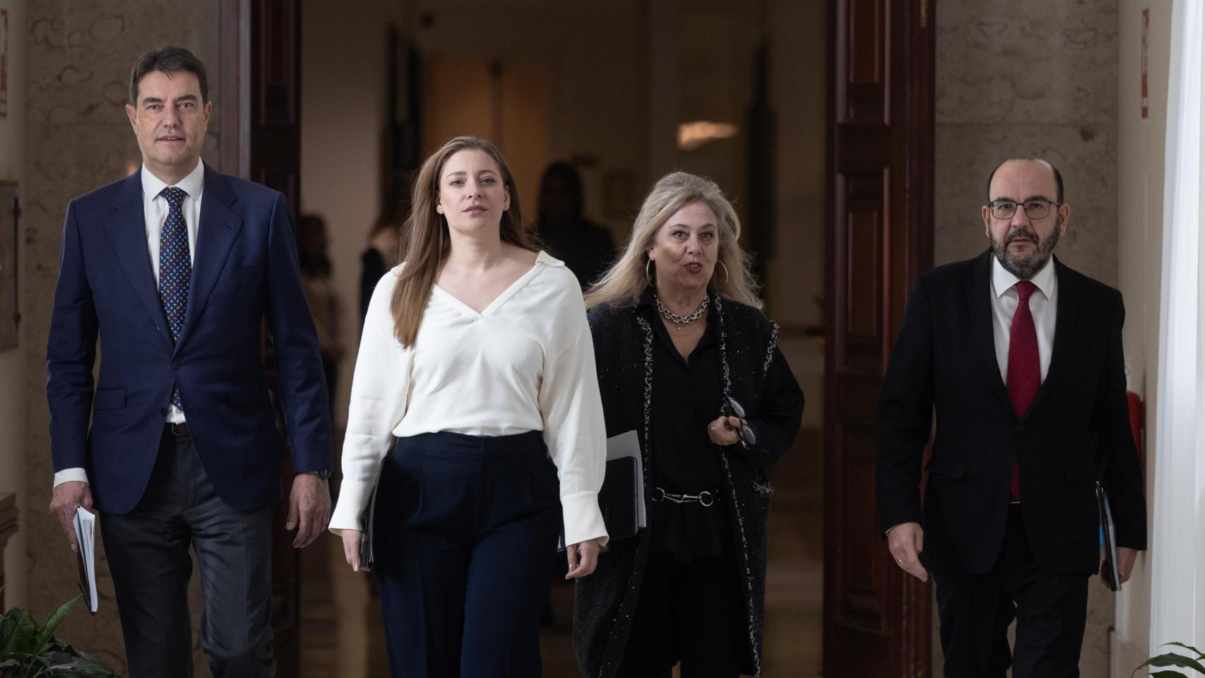 Ester Muñoz a su llegada a la Junta de Portavoces del Congreso este martes.