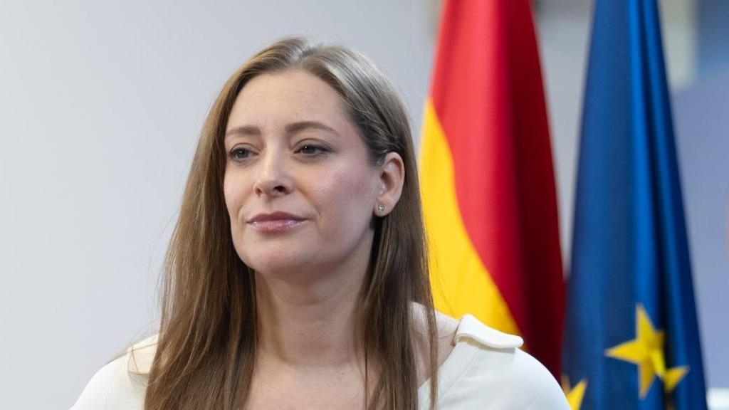 Ester Muñoz, este martes en la rueda de prensa en el Congreso de los Diputados.