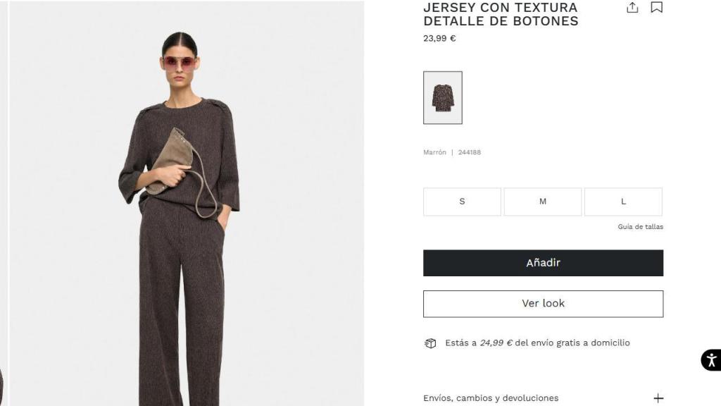 Jersey con textura. Ref. 244188