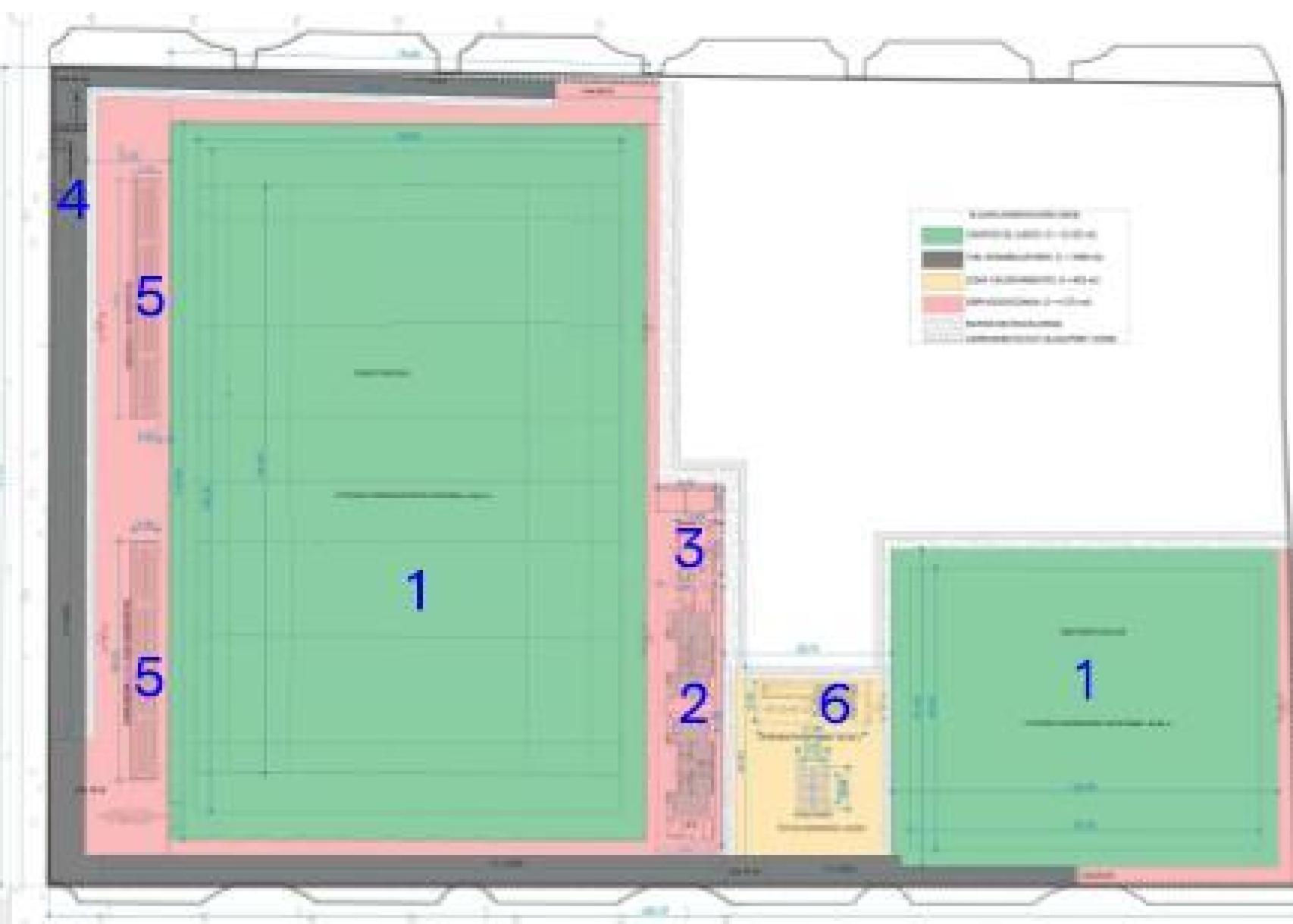 Ordenación de las instalaciones del nuevo campo de rugby de Málaga.